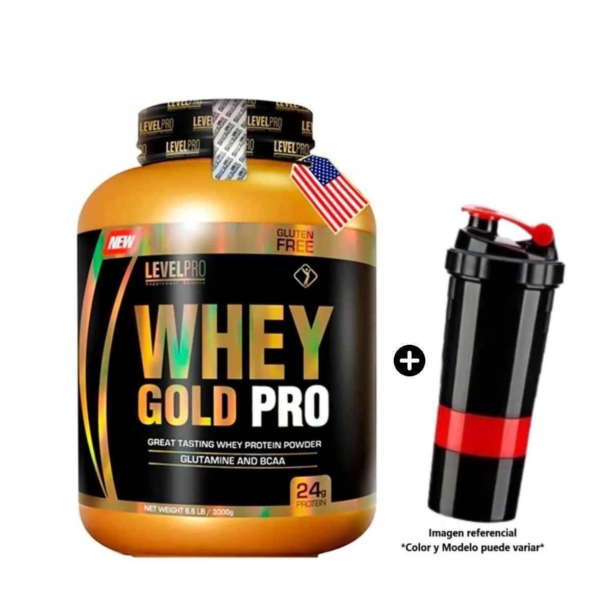 Whey Gold 3kg Cookies & Cream + Shaker Aleatorio