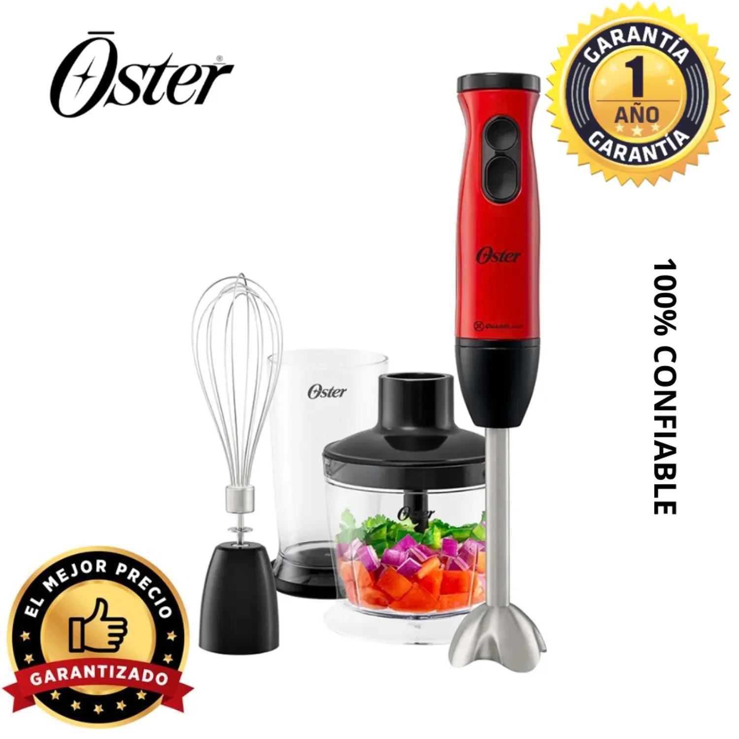 Batidora de Inmersión Oster FPSTHB460A 400W Cuchilla QuadBlade – Rojo