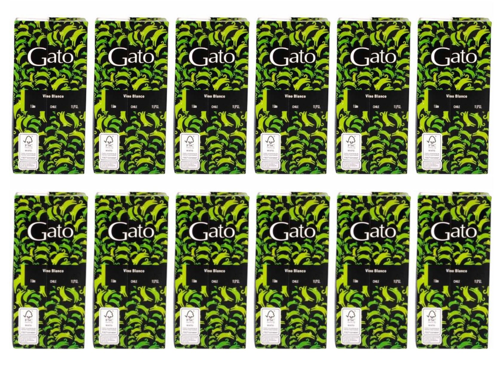 Vino Gato Blanco Tetra 1L - 12 UND