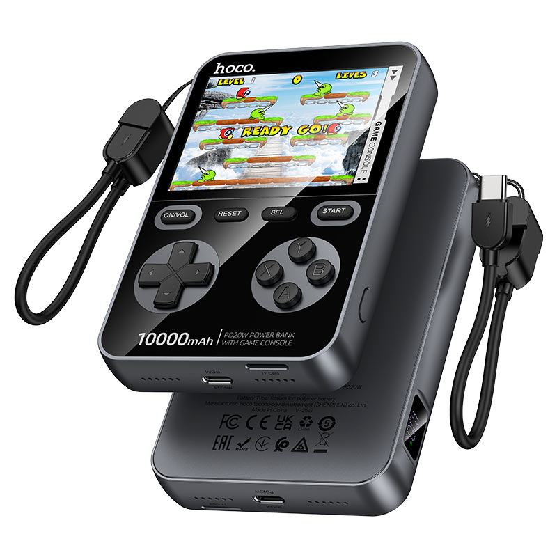 POWER BANK HOCO 10000MAH 20W CONSOLA DE JUEGOS RETRO Q47 - GREY