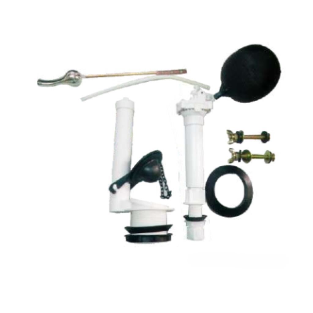 Accesorio Completo P/Tanque Bajo Boya Negra C/Perno Metal C&A
