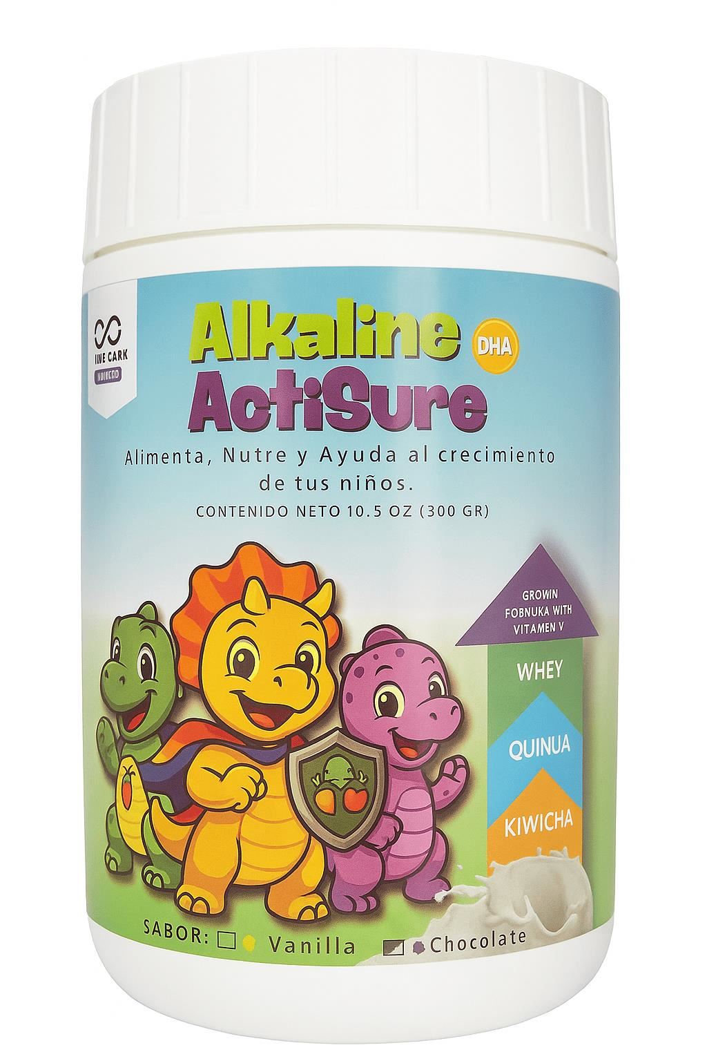 Alkaline ActiSure 300gr con DHA sabor Chocolate
