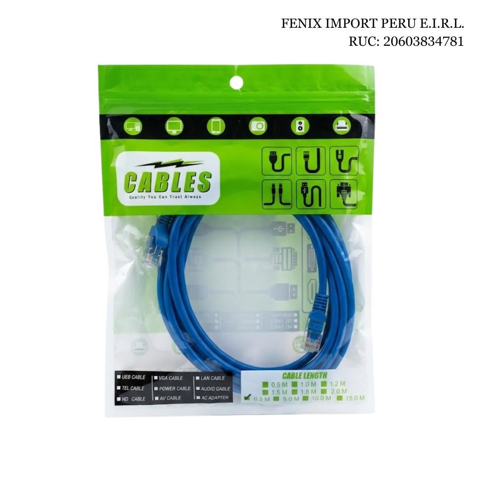 Cable de red Ethernet Cat-5E de 3  metros