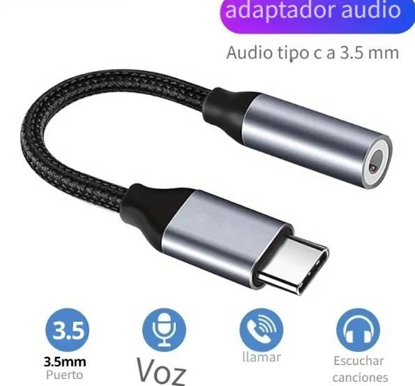 Adaptador de Cable USB C a 3,5mm para auriculares