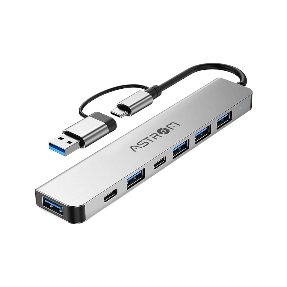 Adaptador Hub Astrom AST MH2371 USB 7 en 1