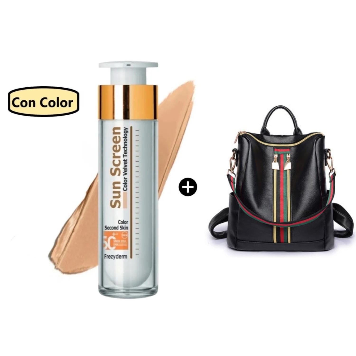 Frezyderm Velvet Sunscreen Color Face 50Ml + Mochila Cuero Sintetico Franja