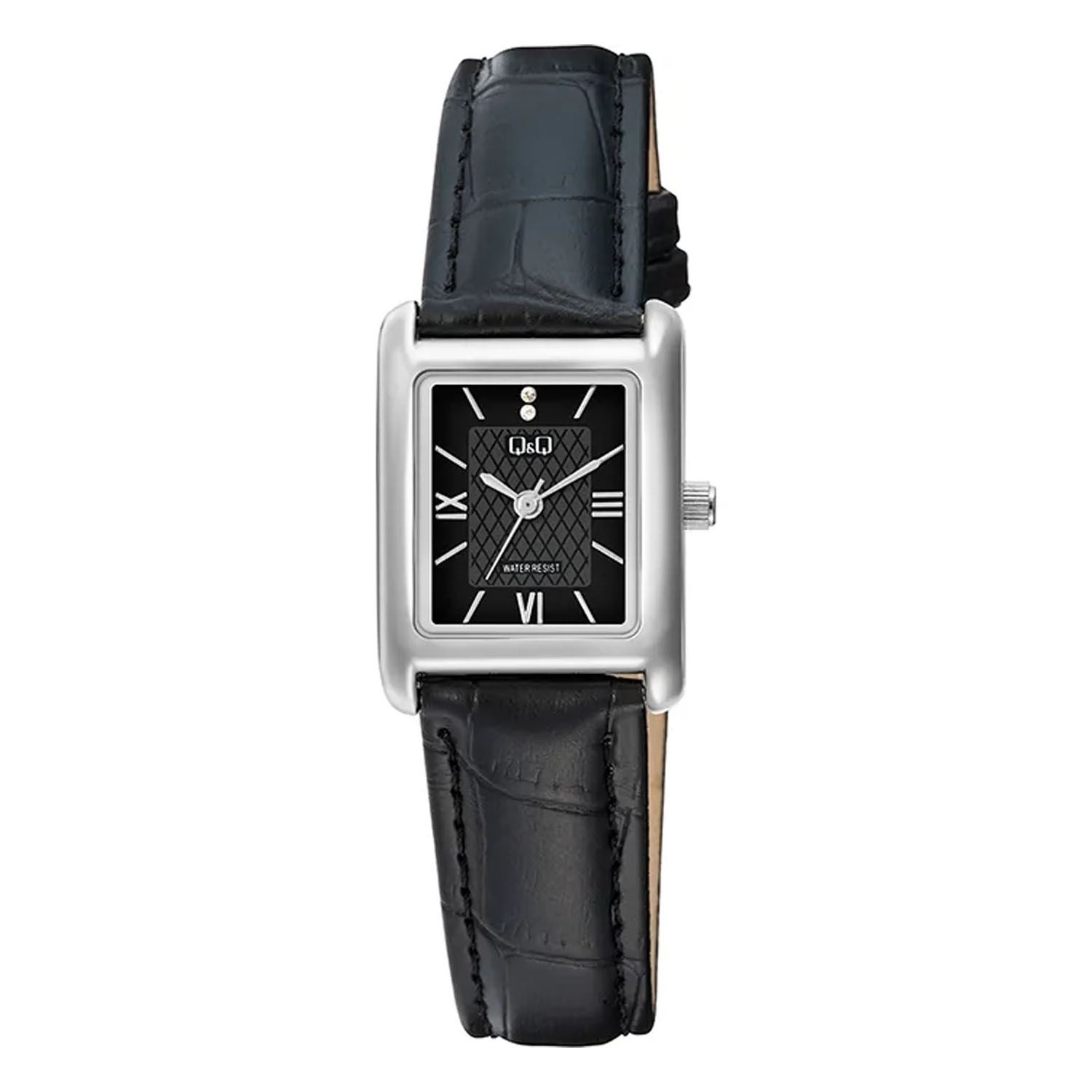 Reloj Mujer Q&Q Análogo Cuero Negro Resistente al Agua Regalo Elegante Casual y Duradero