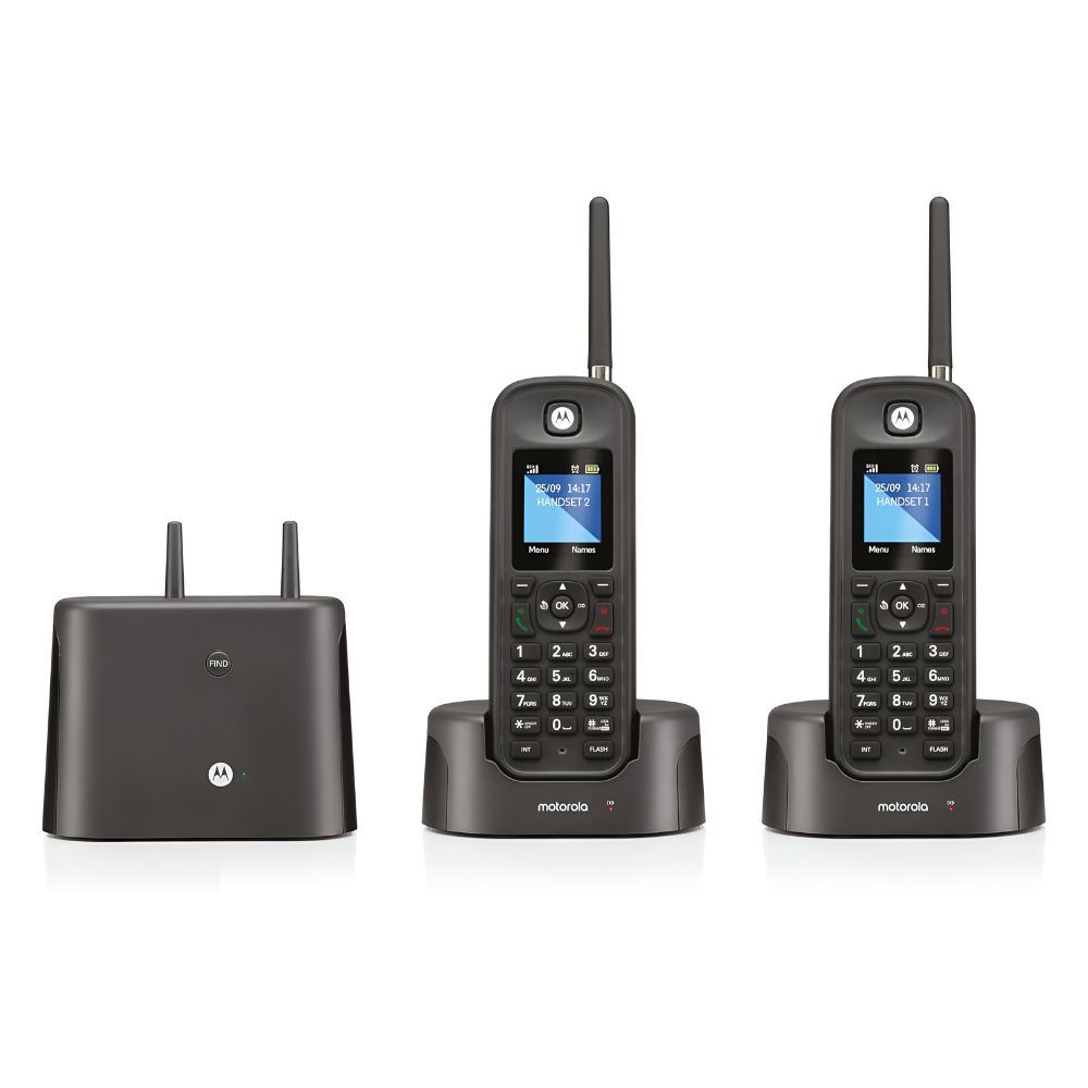 Pack de 2 telefonos inalámbricos Motorola de largo alcance 📞