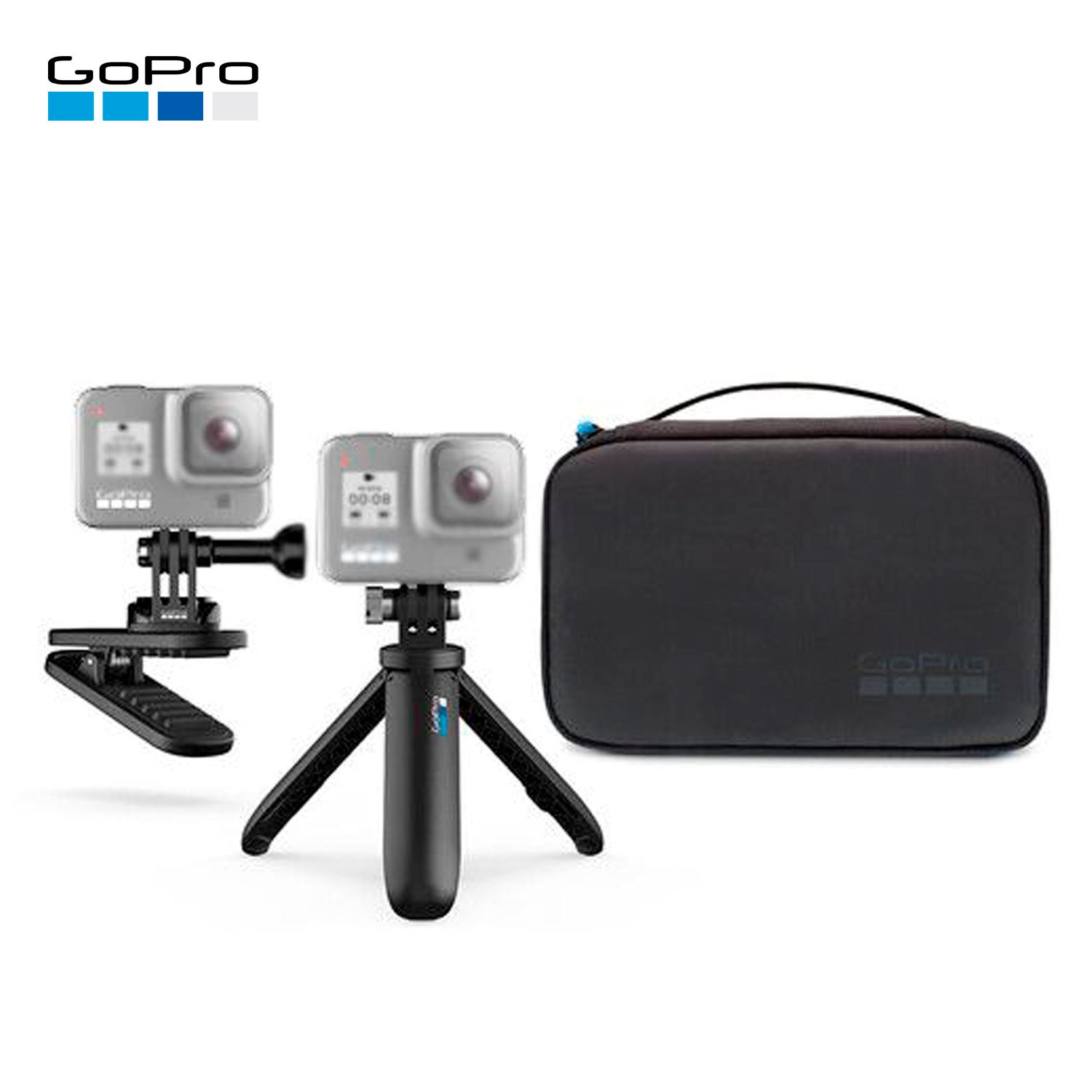 Kit Travel Gopro AKTTR-002 Shorty - Clip Giratorio -Soporte Hebilla
