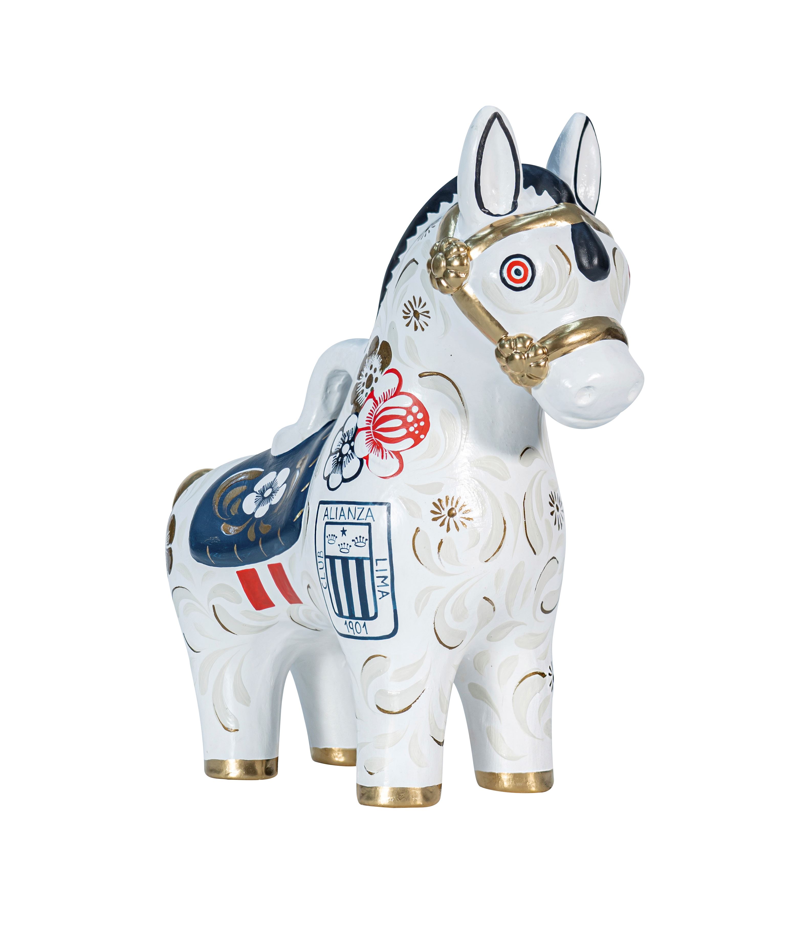 Potrillo de Pucará Blanco 2025 - Club Alianza Lima (20 cm de altura)