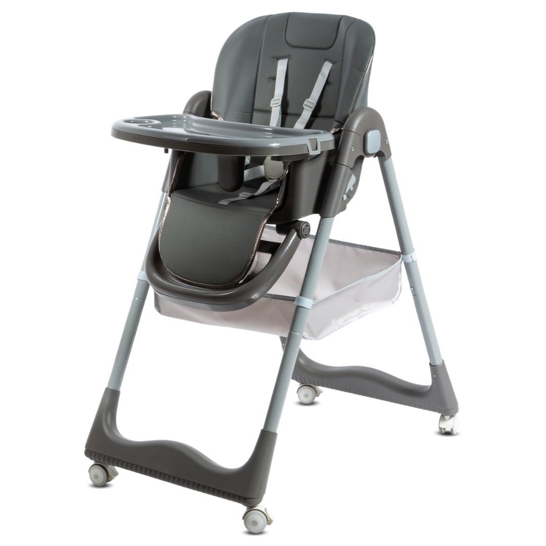 Silla de Comer Plegable «ALAI» con Rueditas Gray