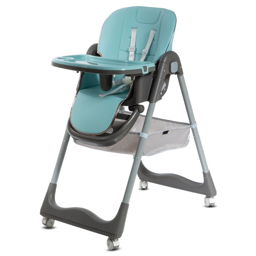 Silla de Comer Plegable «ALAI»  con Rueditas Light Green
