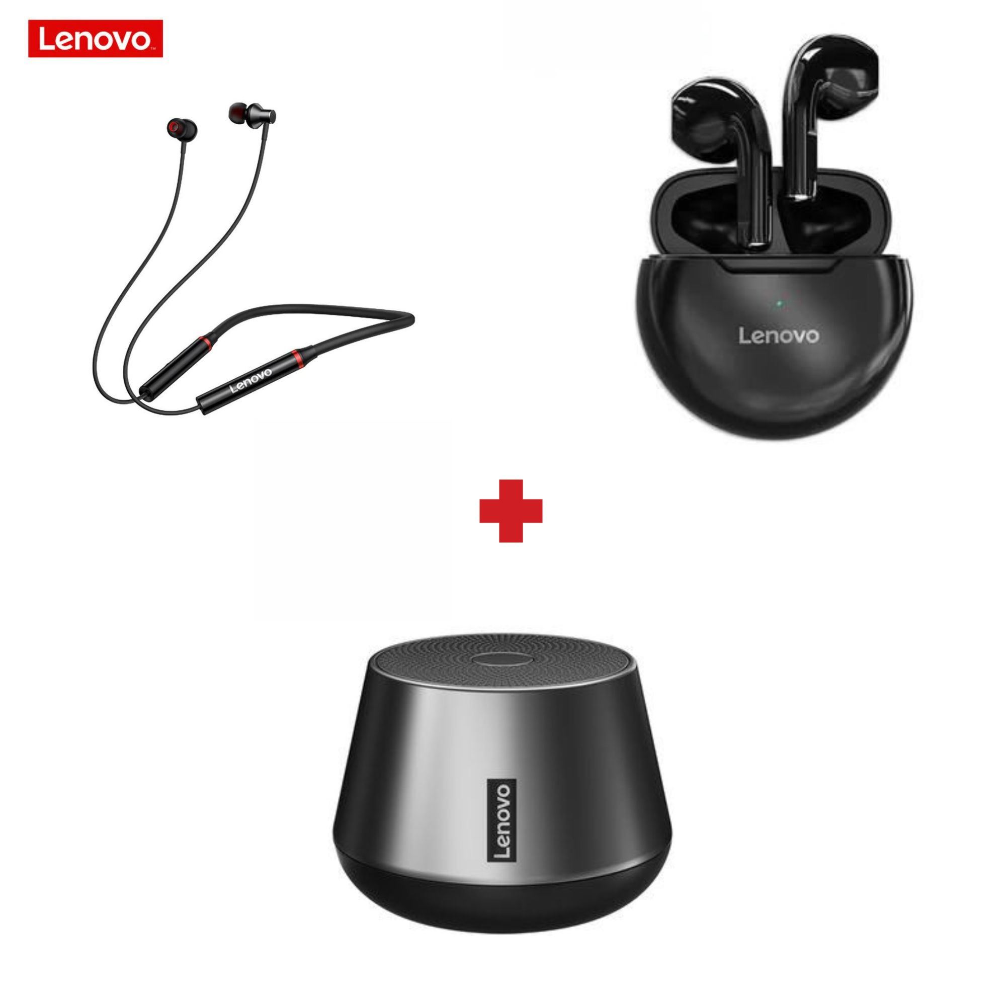 Pack Lenovo Audifonos HE05 + HT38 + Parlante K3pro