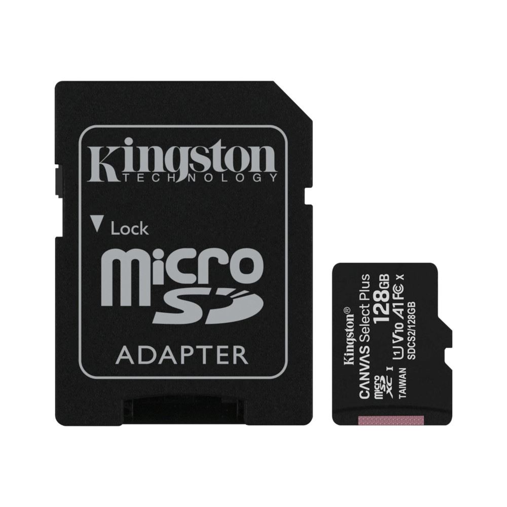 Memoria Micro SD Kingston Canvas Select Plus 128GB con Adaptador SD