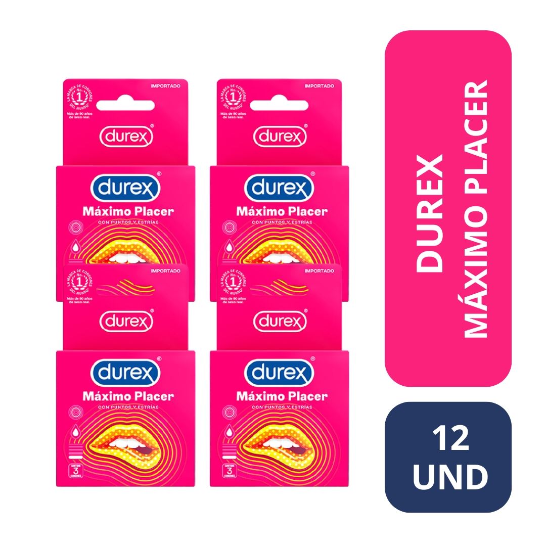 PHARMAN - DUREX MÁXIMO PLACER - PACK 12 CONDONES | Juntoz