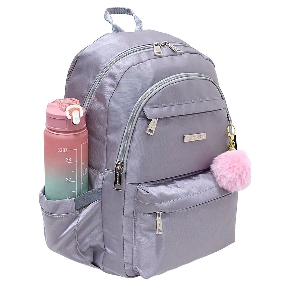 Mochila Modelo Alondra Kengar - Plomo Plata