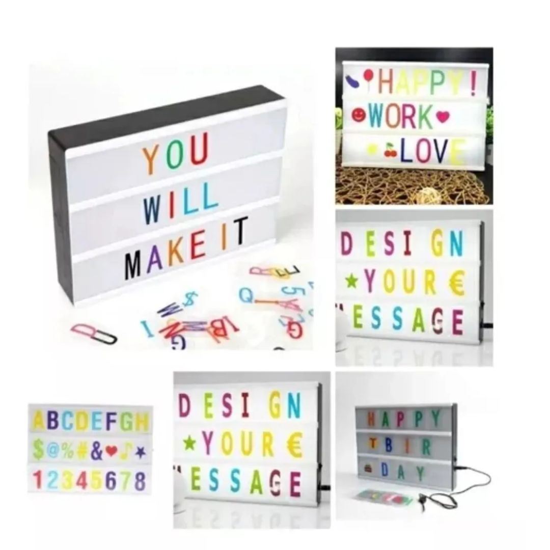 Pizarra Led Con Letras Letrero Luminoso Personalizable