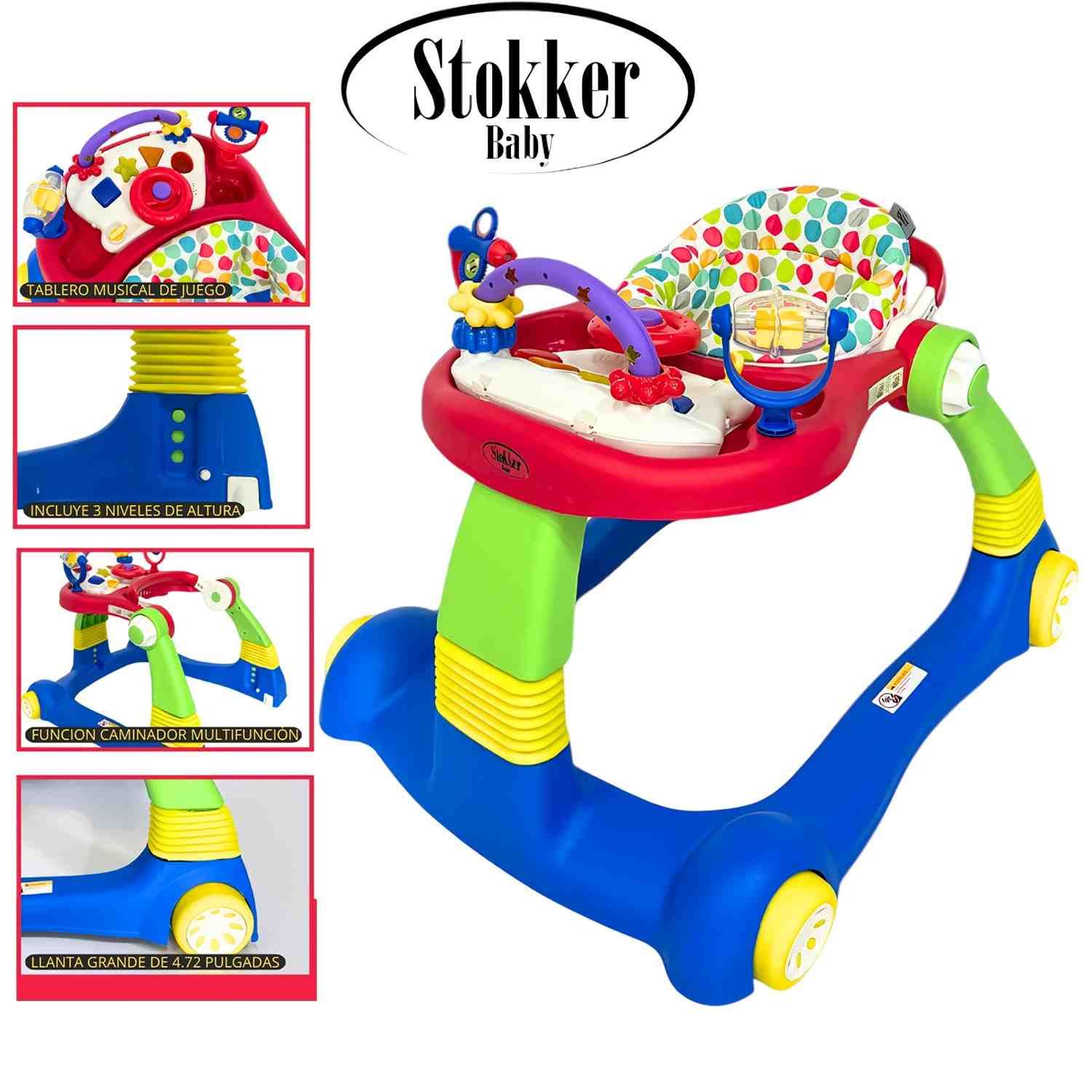 Andador Caminador Musical 2 en 1 Rojo