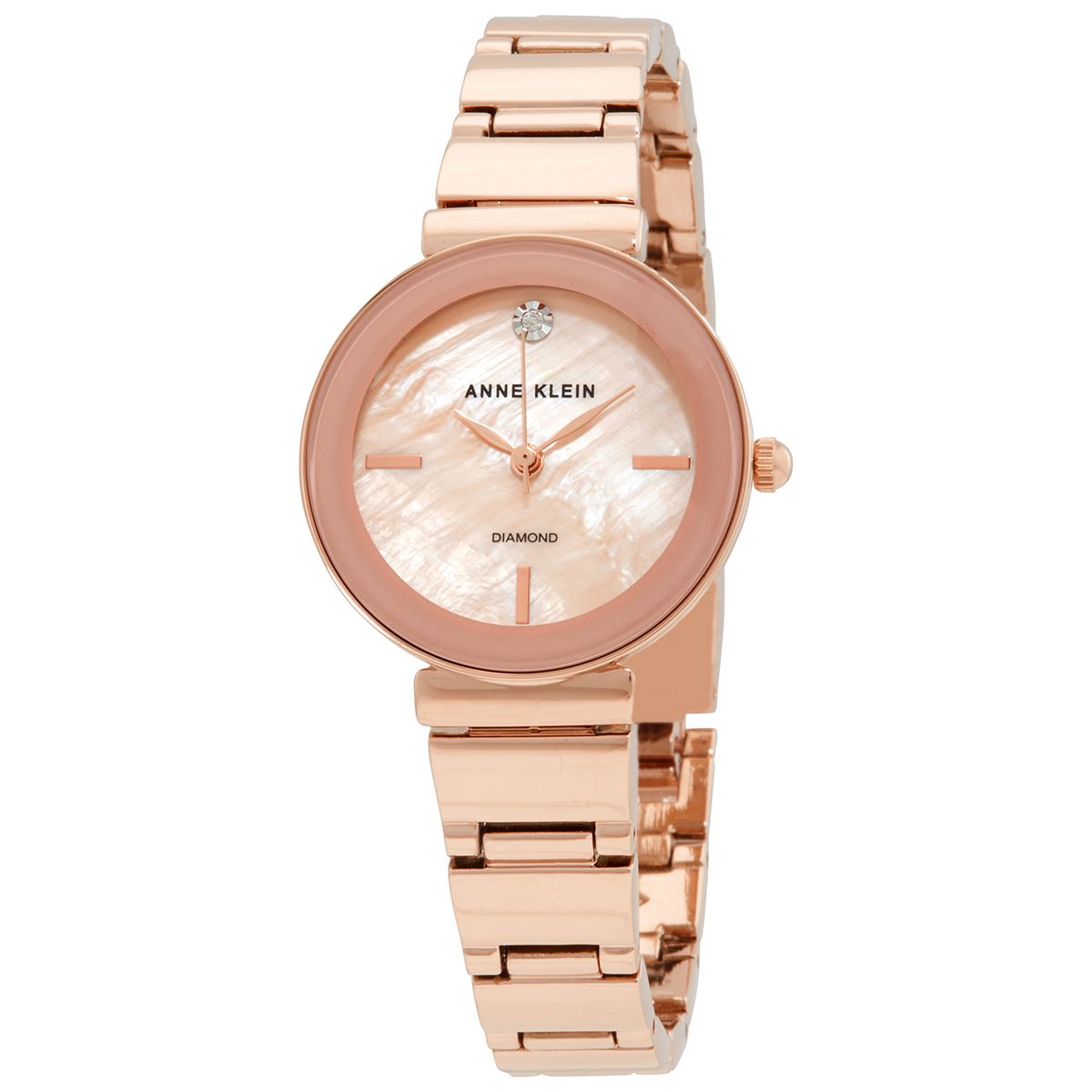 Anne Klein Quartz Crystal Light Pink Mother Of Pearl Ladies AK/2434PMRG