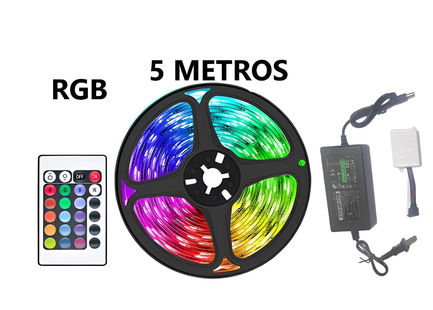 GENERICO Tiras Luces Led Colores Con Control Remoto 3 Metros