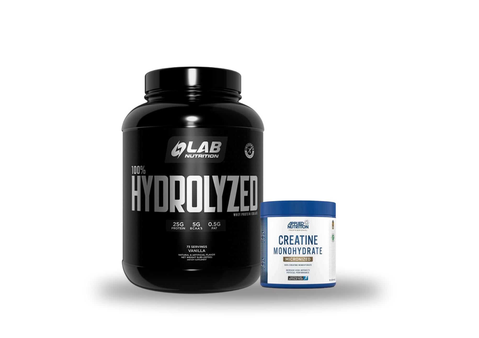 HIDROLIZADA LAB 5LB VAINILLA + CREATINA APPLIED 250GR