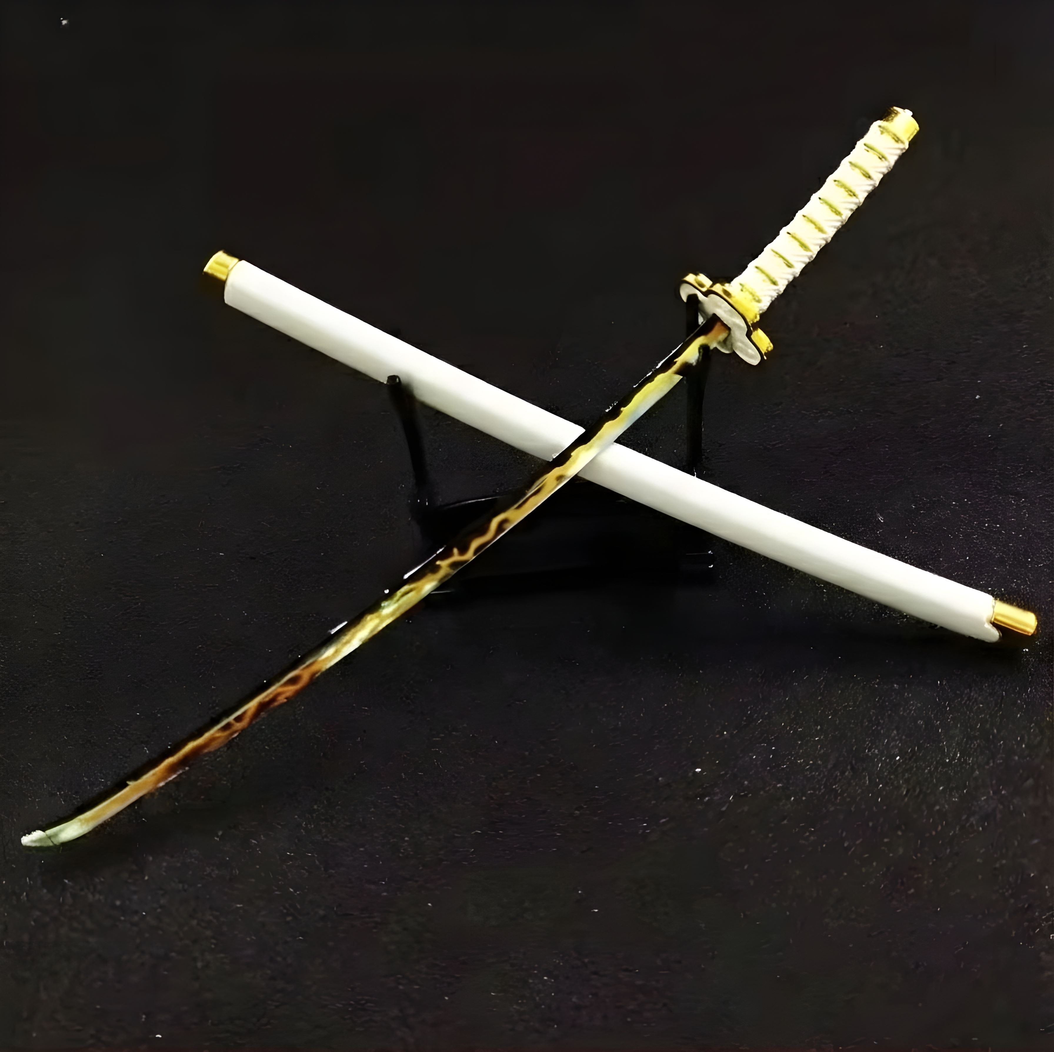 Espada Katana Demon Slayer Zenitsu Adorno Decoración con Base