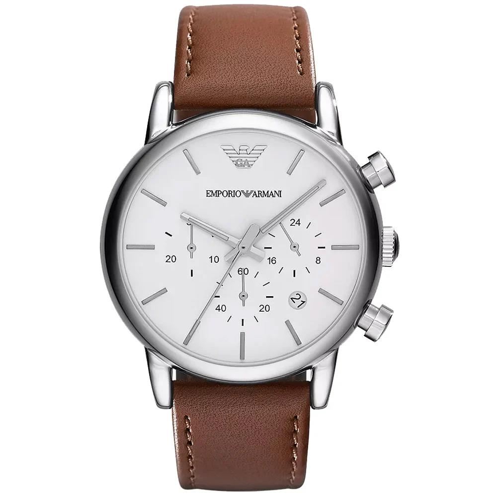 Armani Reloj Ar1846 Para Hombre - Marrón Genuino para Caballero