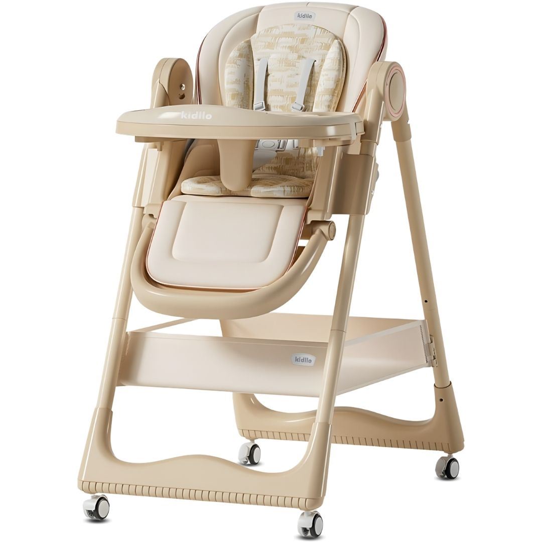 Silla de Comer Plegable «ARELY» Kidilo de Lujo Beige