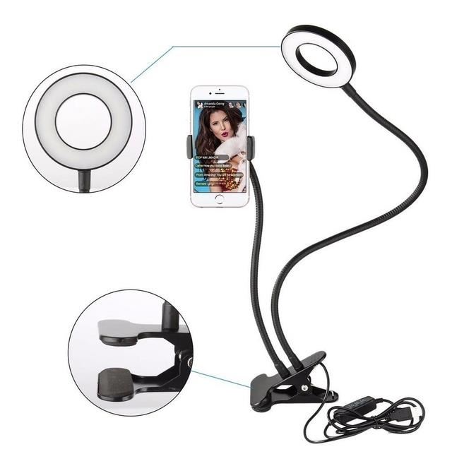 Aro De Luz Led 2 En 1 C/ Soporte Para Celular Videos Fotos