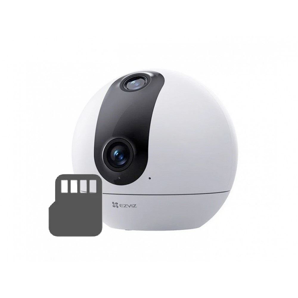CAMARA DE SEGURIDAD CON DOBLE LENTE EZVIZ C60p DUAL MIX 2K + MEMORIA MICROSD 128GB DE REGALO