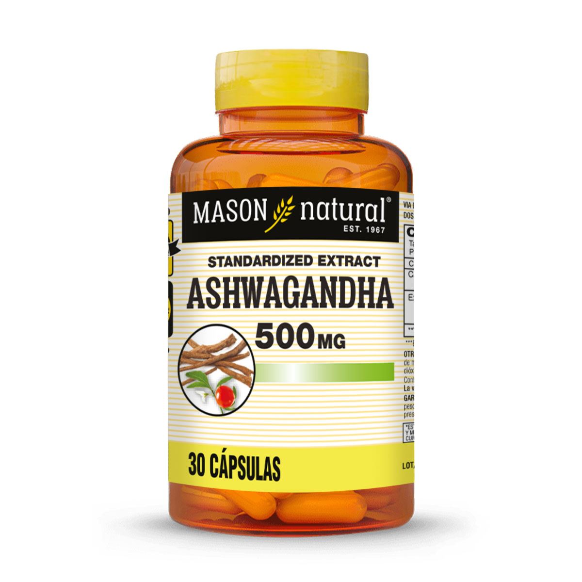 ASHWAGANDHA 500 MG - 30 CÁPSULAS