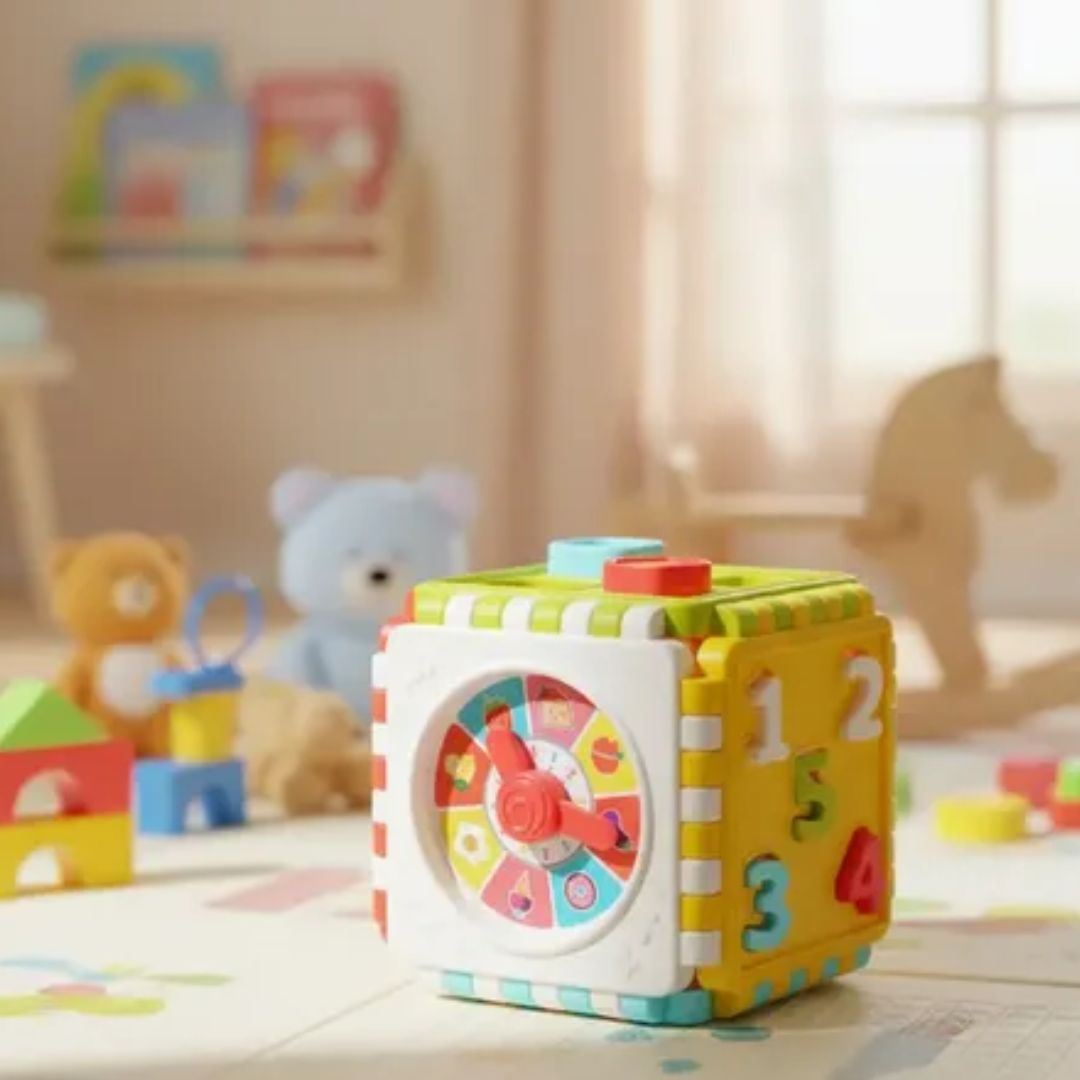 Juego de Encaje de formas de plástico  - Cubo Didáctico