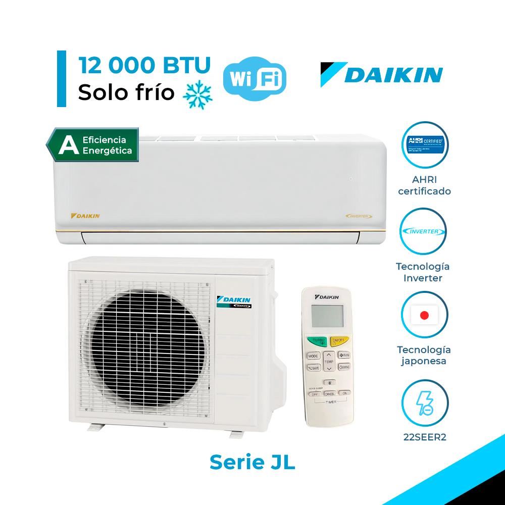 Aire Acondicionado Inverter Daikin de 12,000 BTU Frío Solo con Wifi - Serie JL