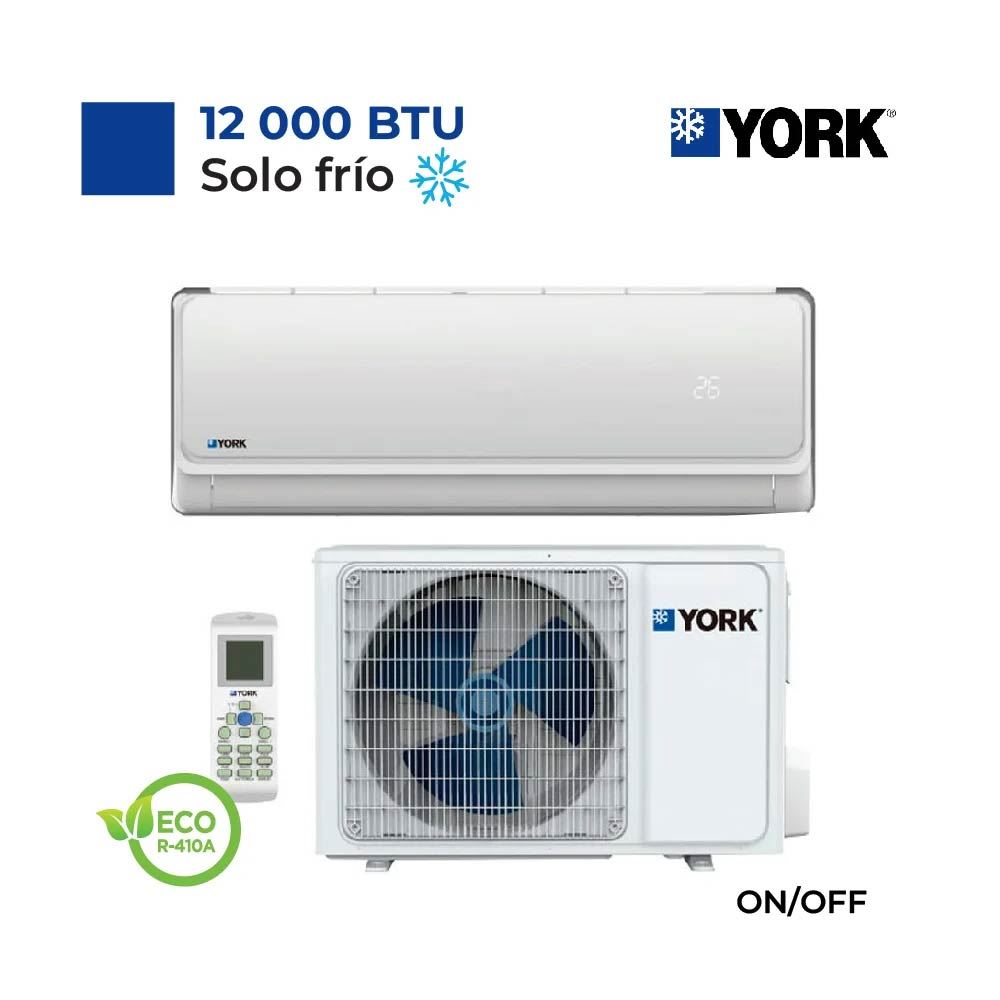 Aire Acondicionado York Split Pared De 12,000 Btu/H On/Off Frío Solo