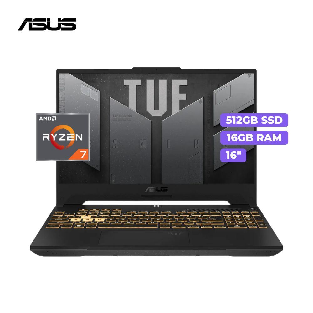 Laptop Asus Tuf A16 FA607NUG-RL117 AMD Ryzen 7-7445HS 16GB Ram 512GB SSD 16” WUXGA