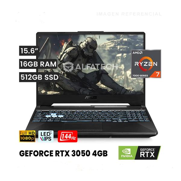 Laptop Asus Tuf A15 FA506NCR-HN005W AMD Ryzen 7-7435HS 16GB Ram 512GB SSD 15.6” FHD WV 144HZ