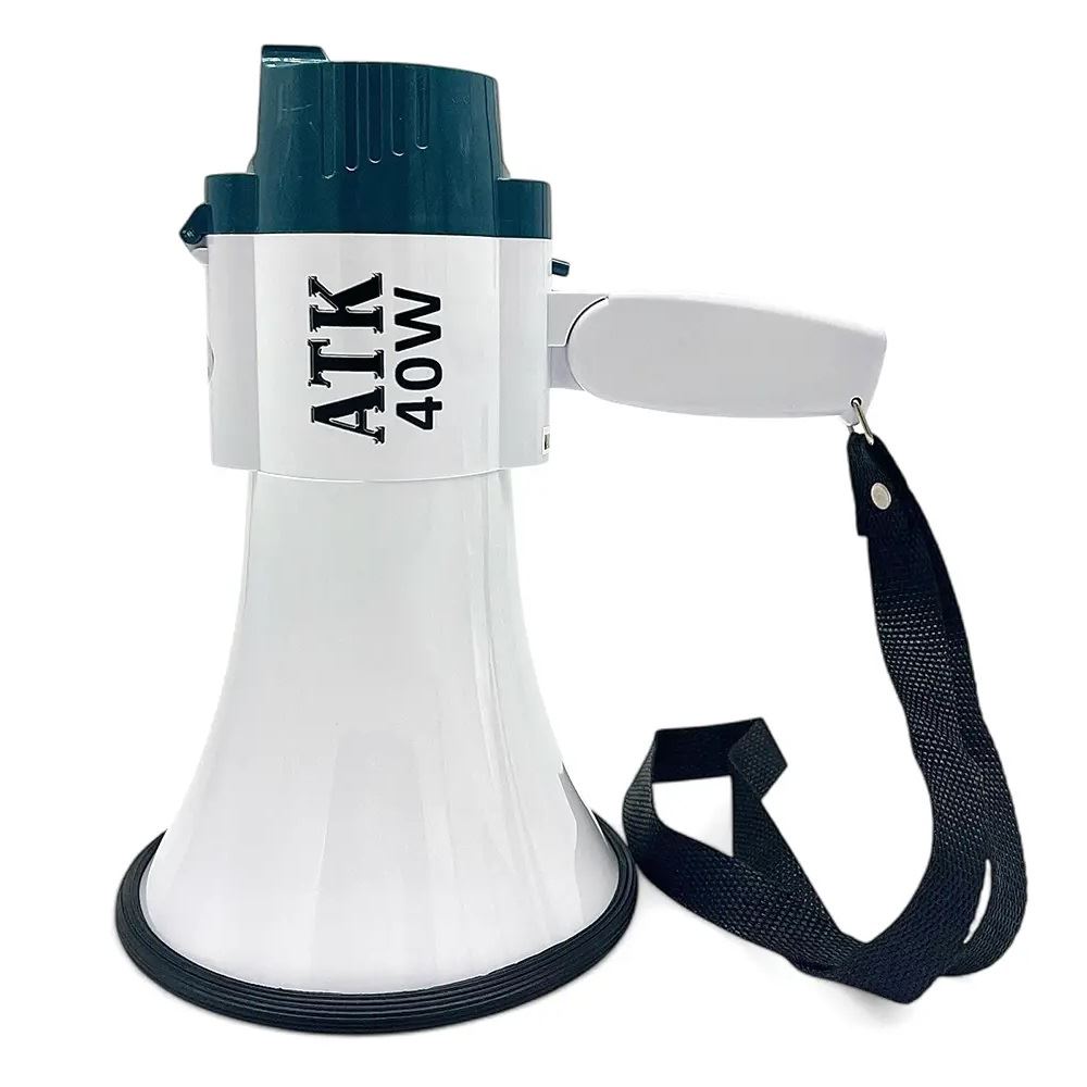 Megáfono bocina Recargable 40W C/Grabación, Sirena, Bluetooth, USB ATK MGP-40