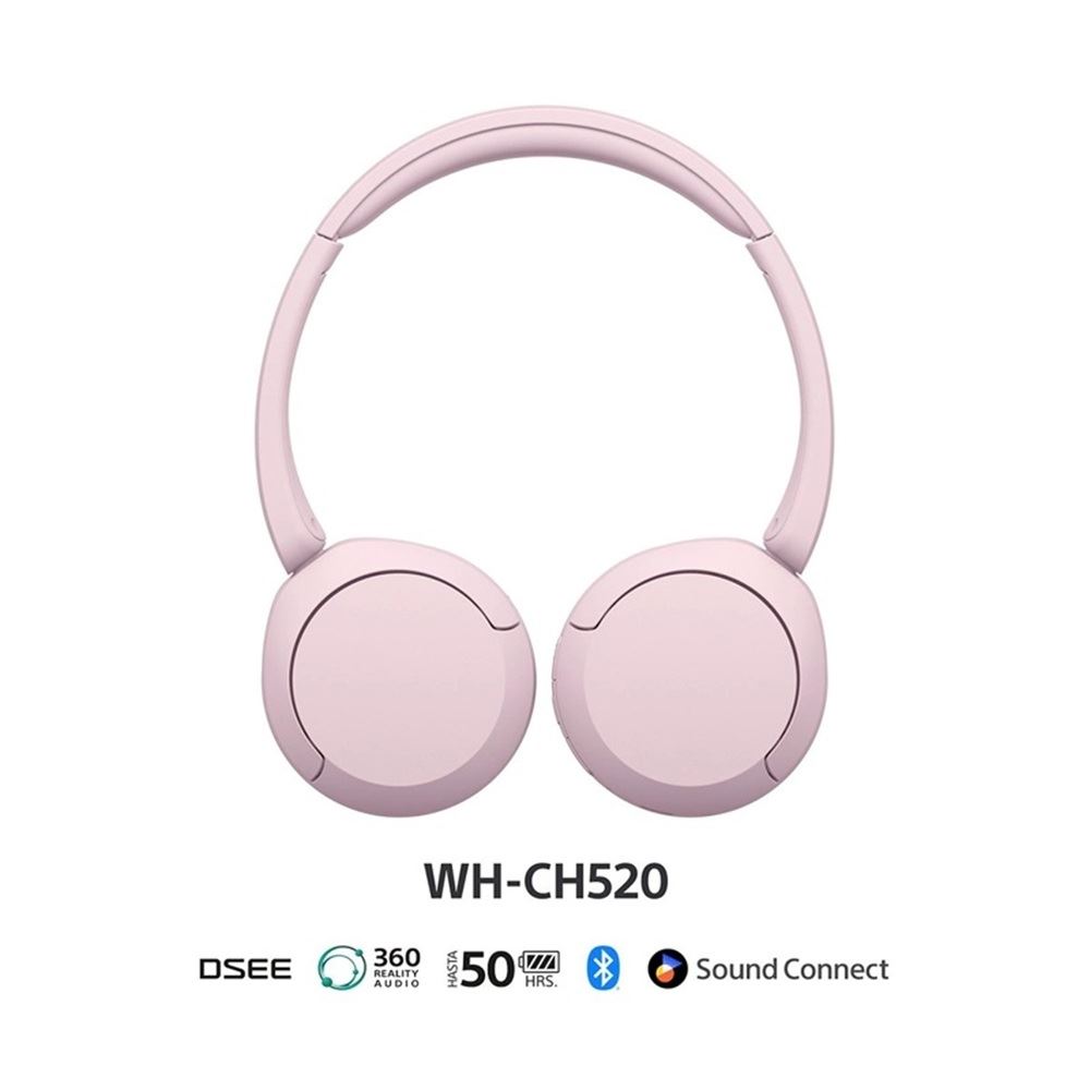 Audífonos On Ear con Bluetooth SONY WH-CH520 Rosa