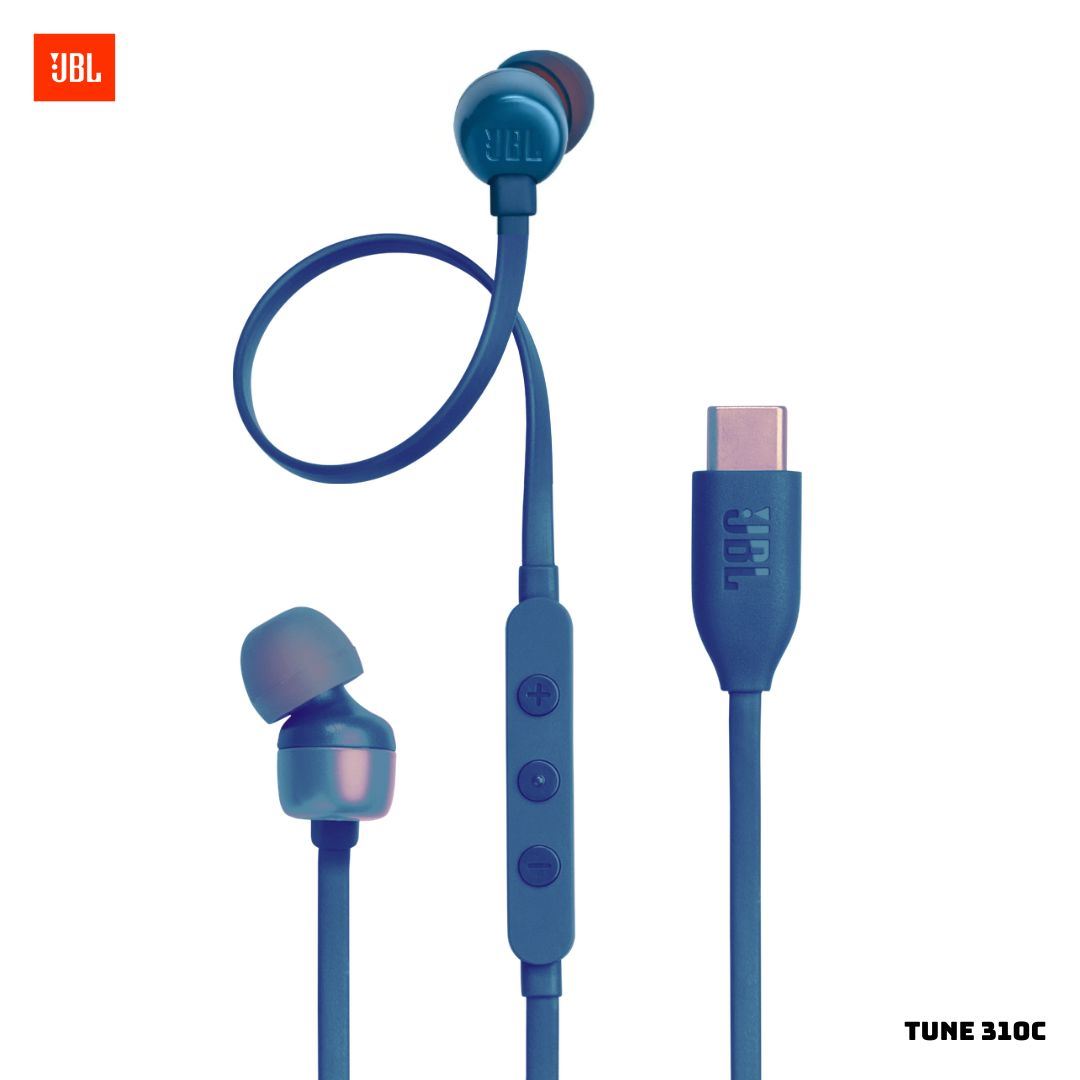 AUDIFONOS ALAMBRICOS JBL TUNE 310C USB-C - AZUL
