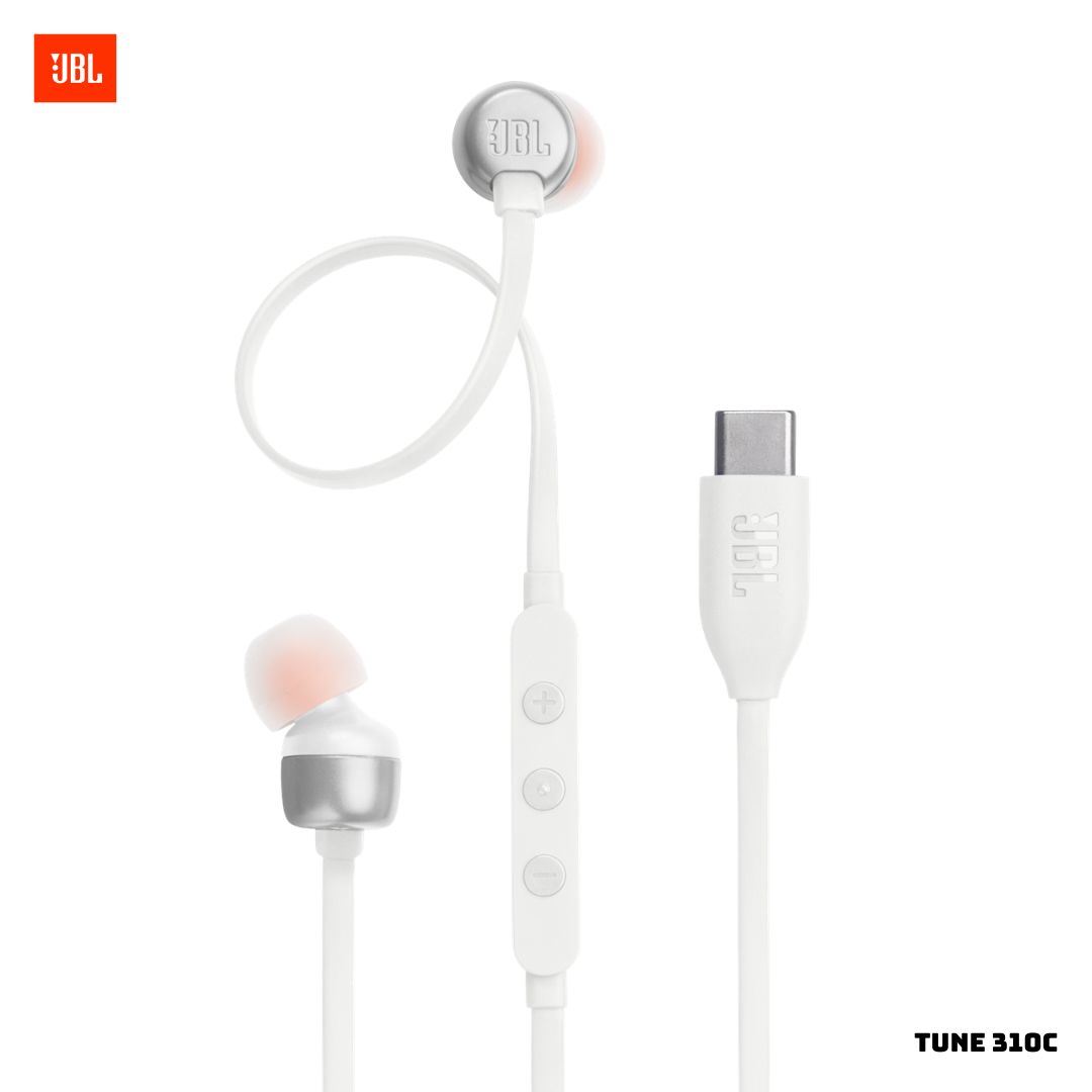 AUDIFONOS ALAMBRICOS JBL TUNE 310C USB-C - BLANCO