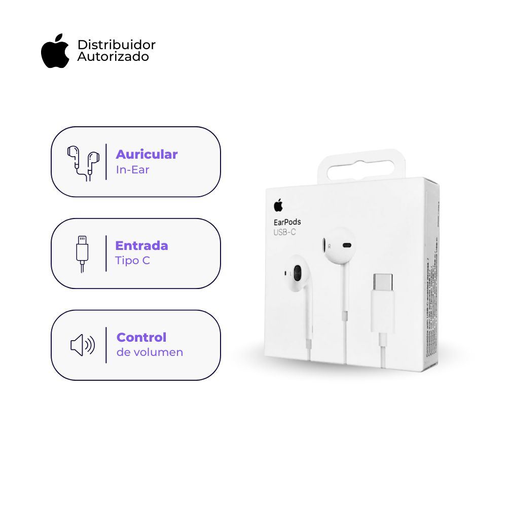 Audífonos Apple EarPods con Conector USB-C