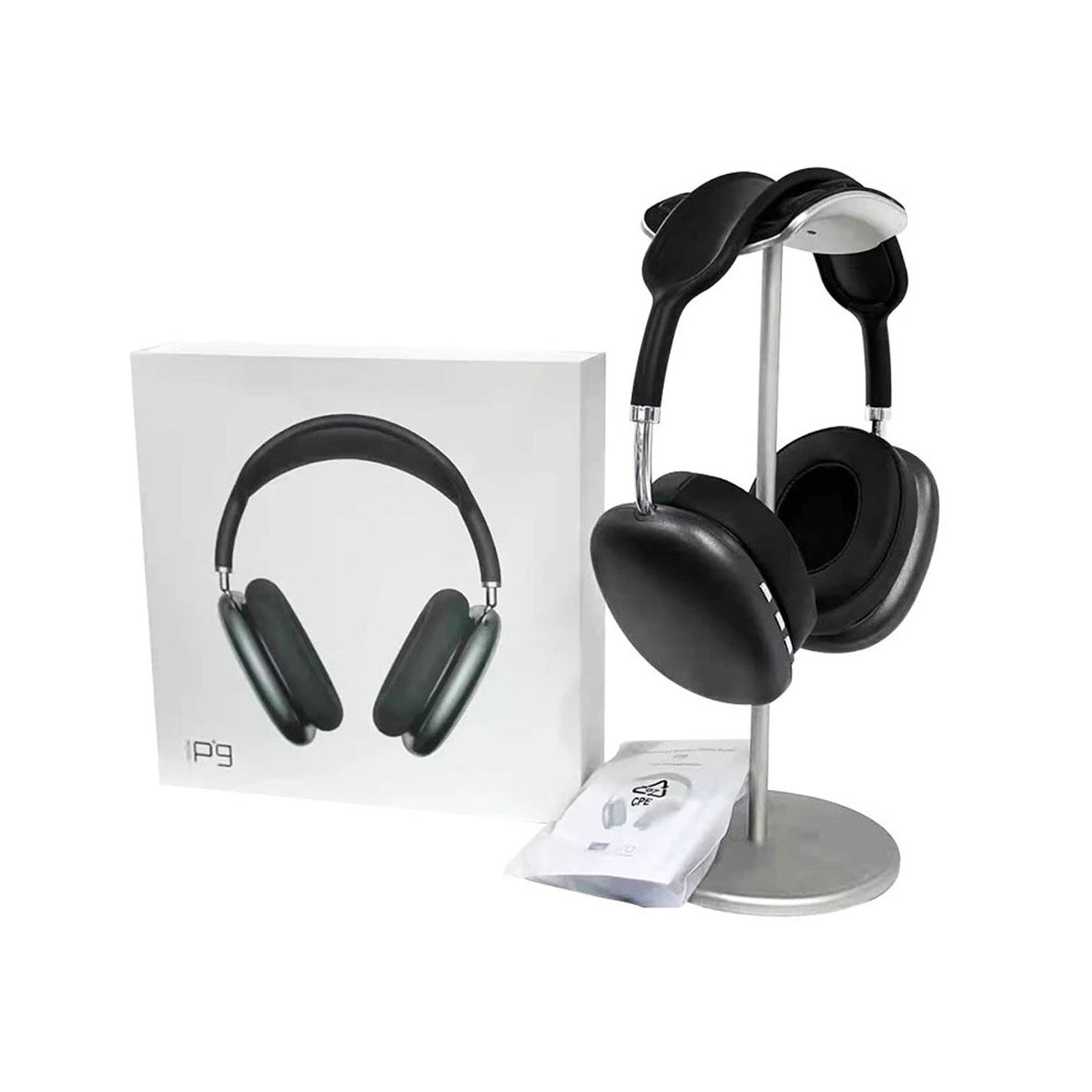 Audífonos a bluetooth Ultra byte P9 Plus-Negro