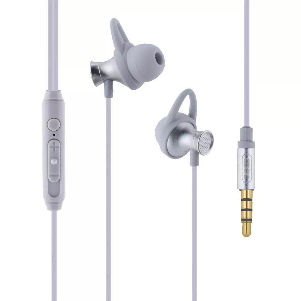 Auriculares con Cable XO-EP41 In Ear Audífonos Negros con Control Remoto Gray