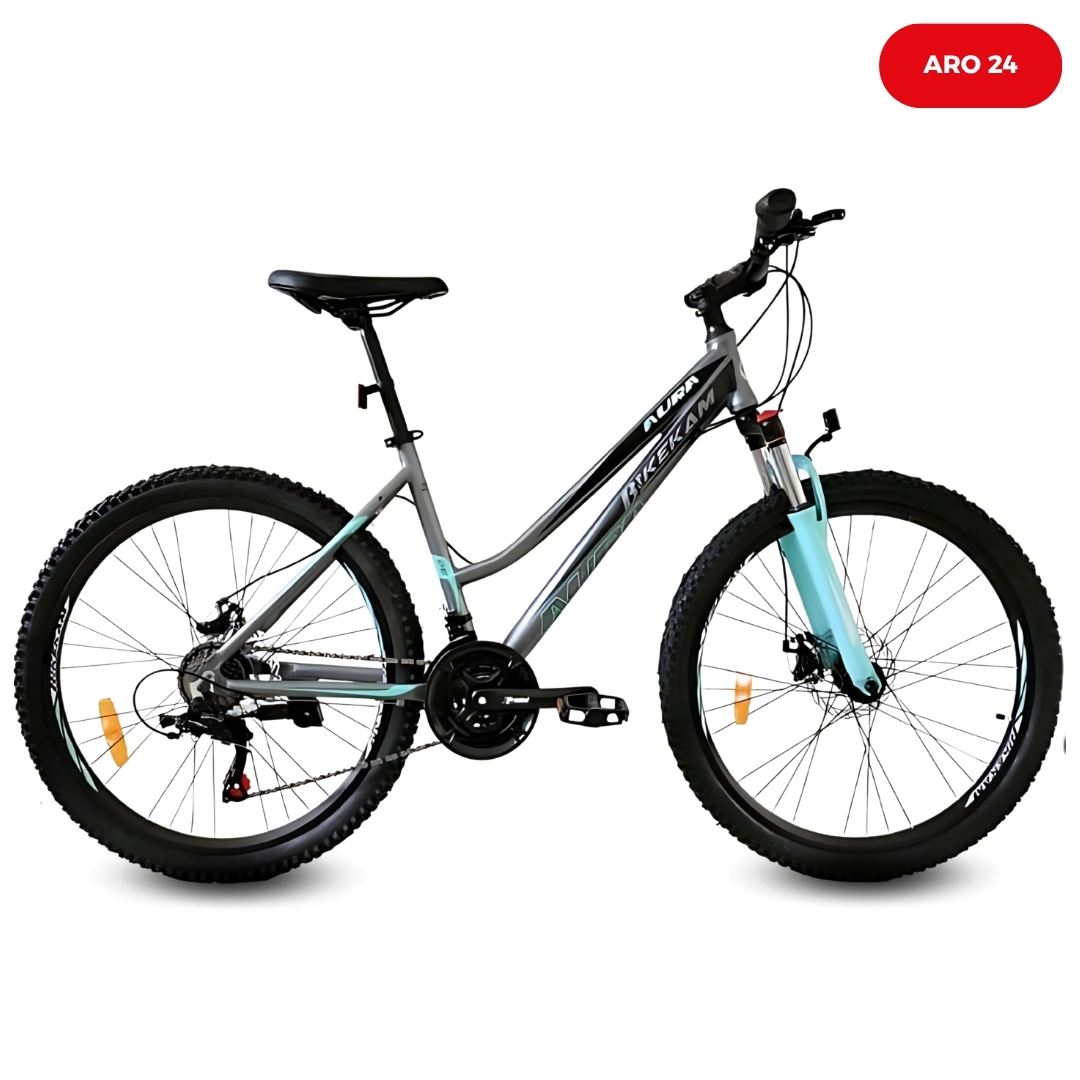 Bicicleta Deportiva Aro 24 «AURA» de Lujo Light Blue