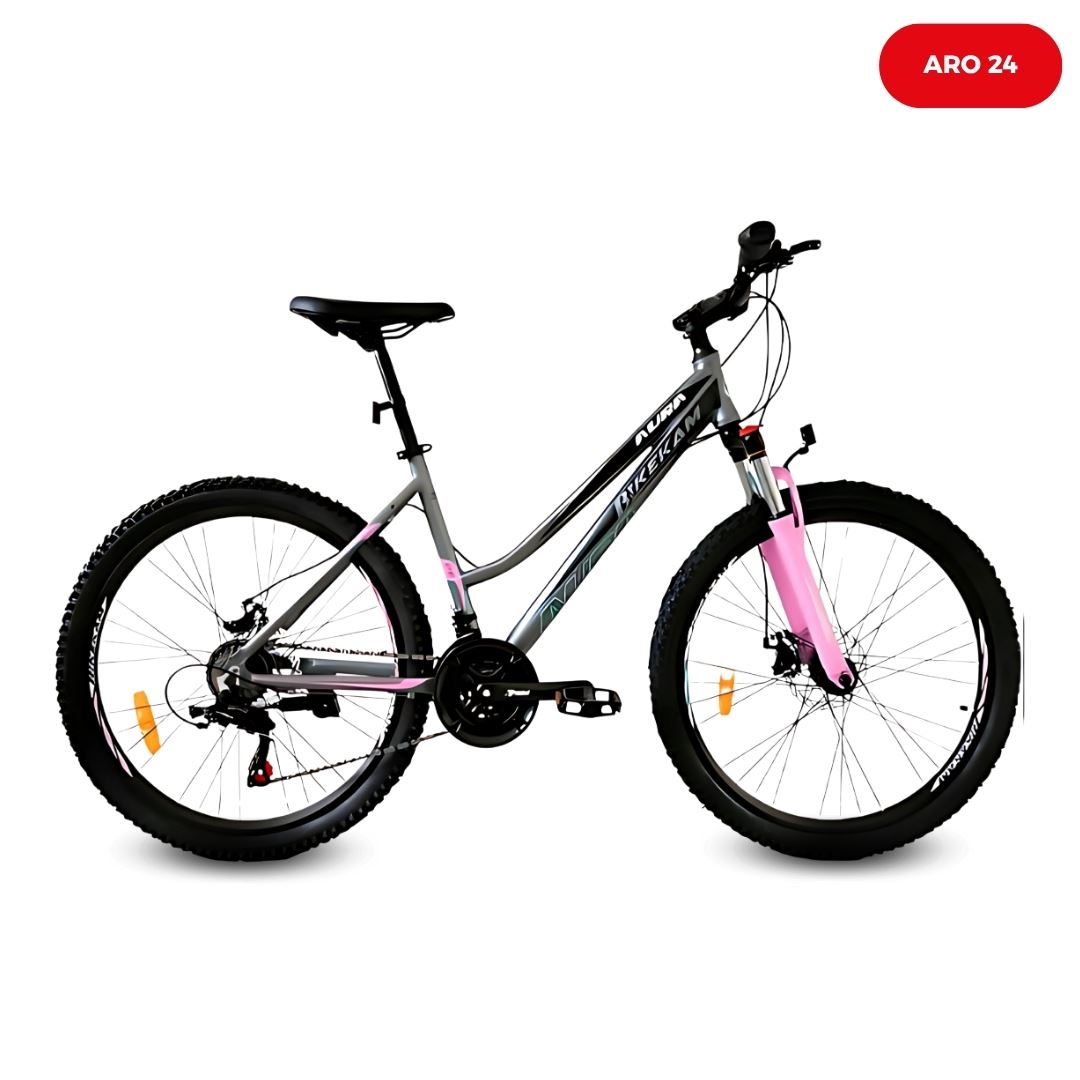 Bicicleta Deportiva Aro 24 «AURA» de Lujo Pink