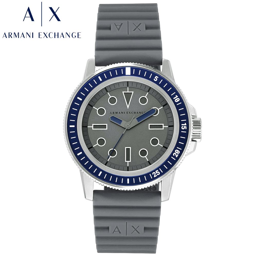 Reloj Armani Exchange Leonardo AX1862 Acero Inoxidable Correa Silicona y Dial Gris