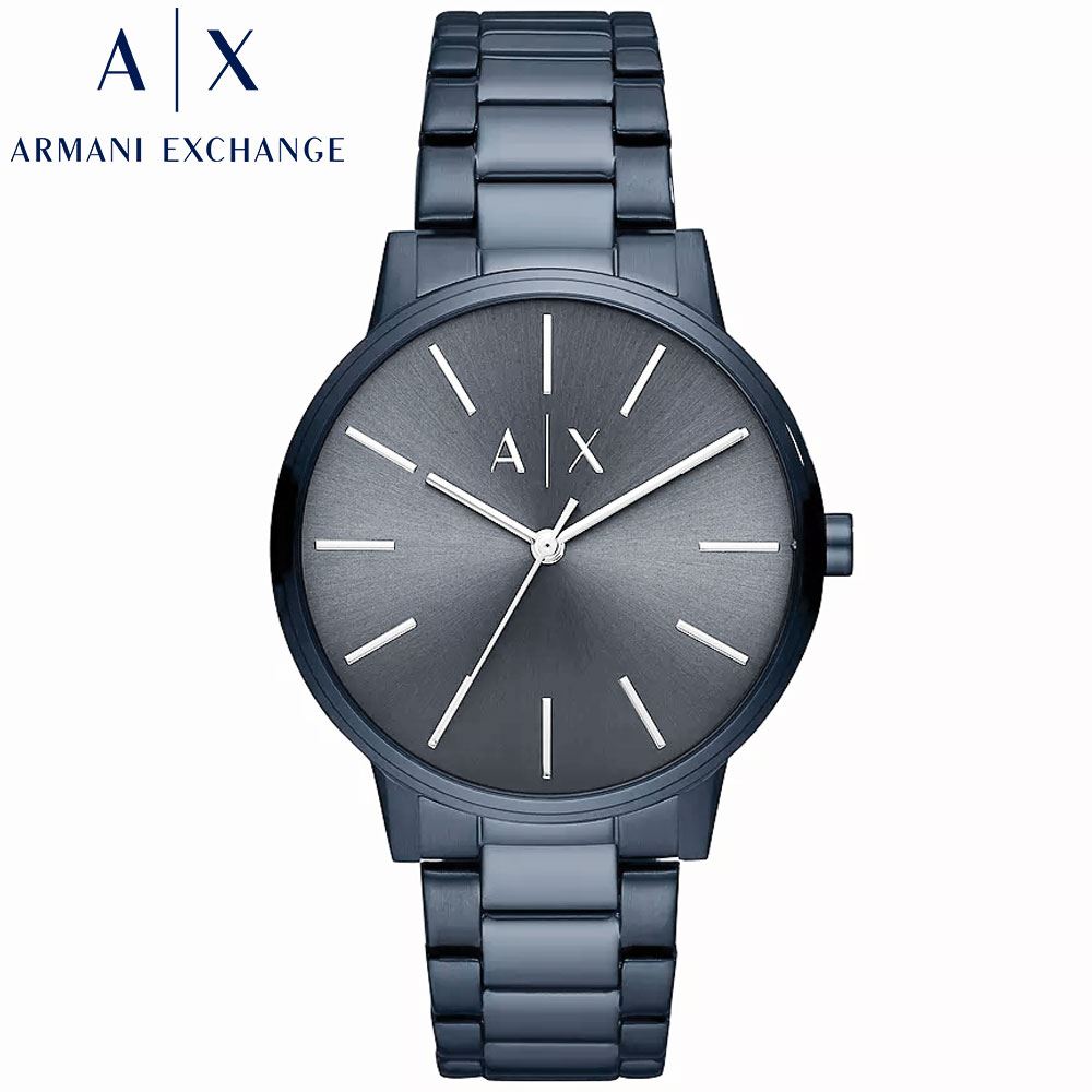 Reloj Armani Exchange Cayde AX2702 Acero Inoxidable Azul Dial Gris