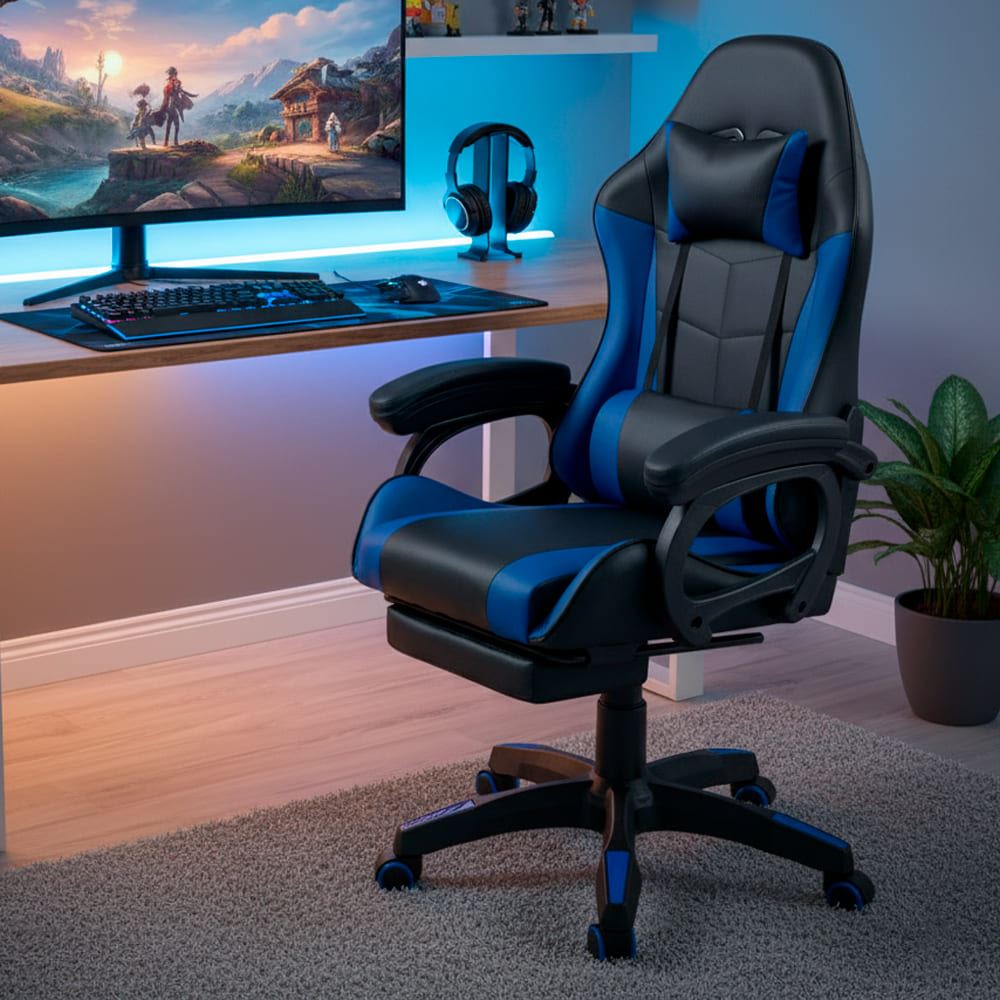 Silla Gamer Reclinable Azul Sillium SEG420012
