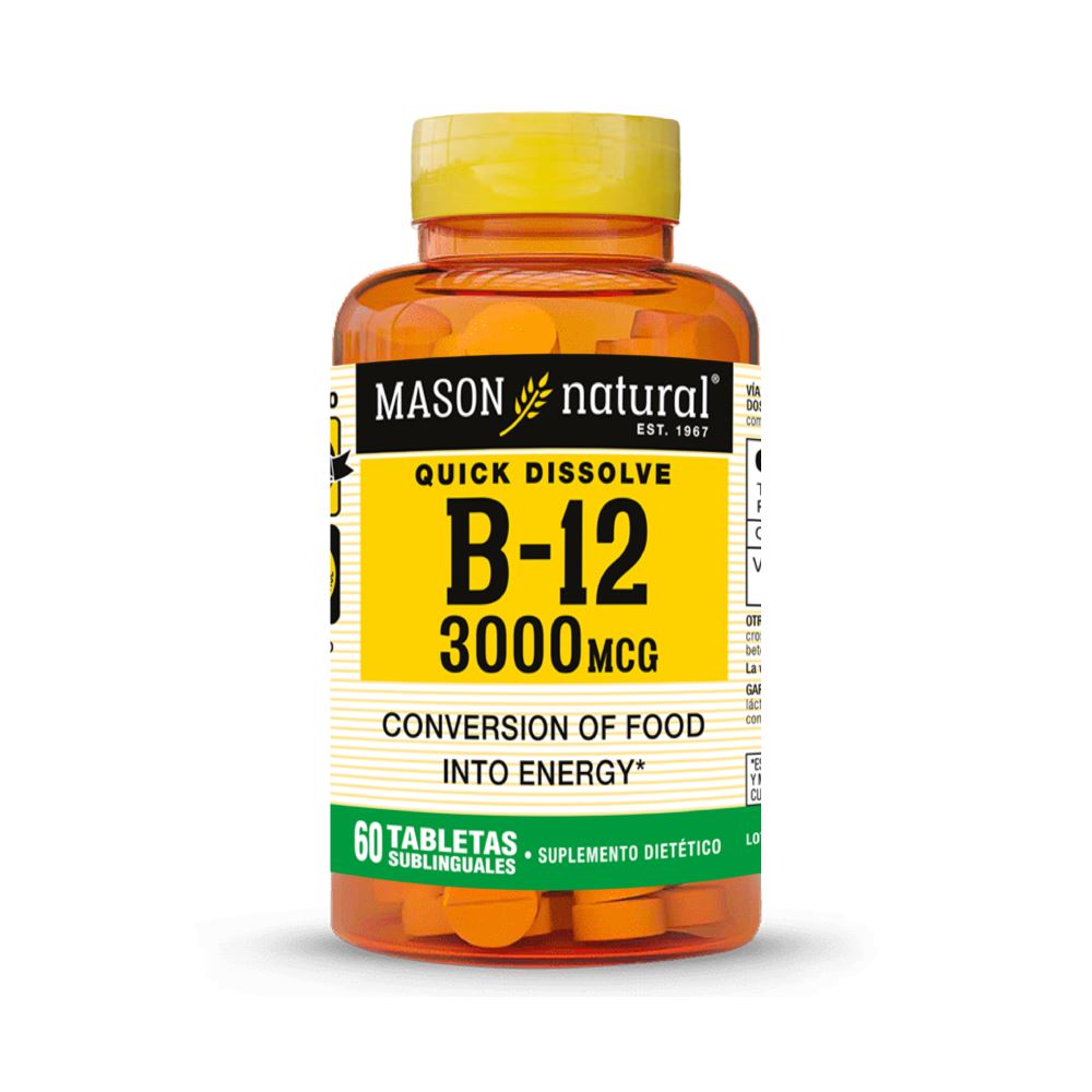 VITAMINA B12 3000 MCG - 60 TABLETAS SUBLINGUALES