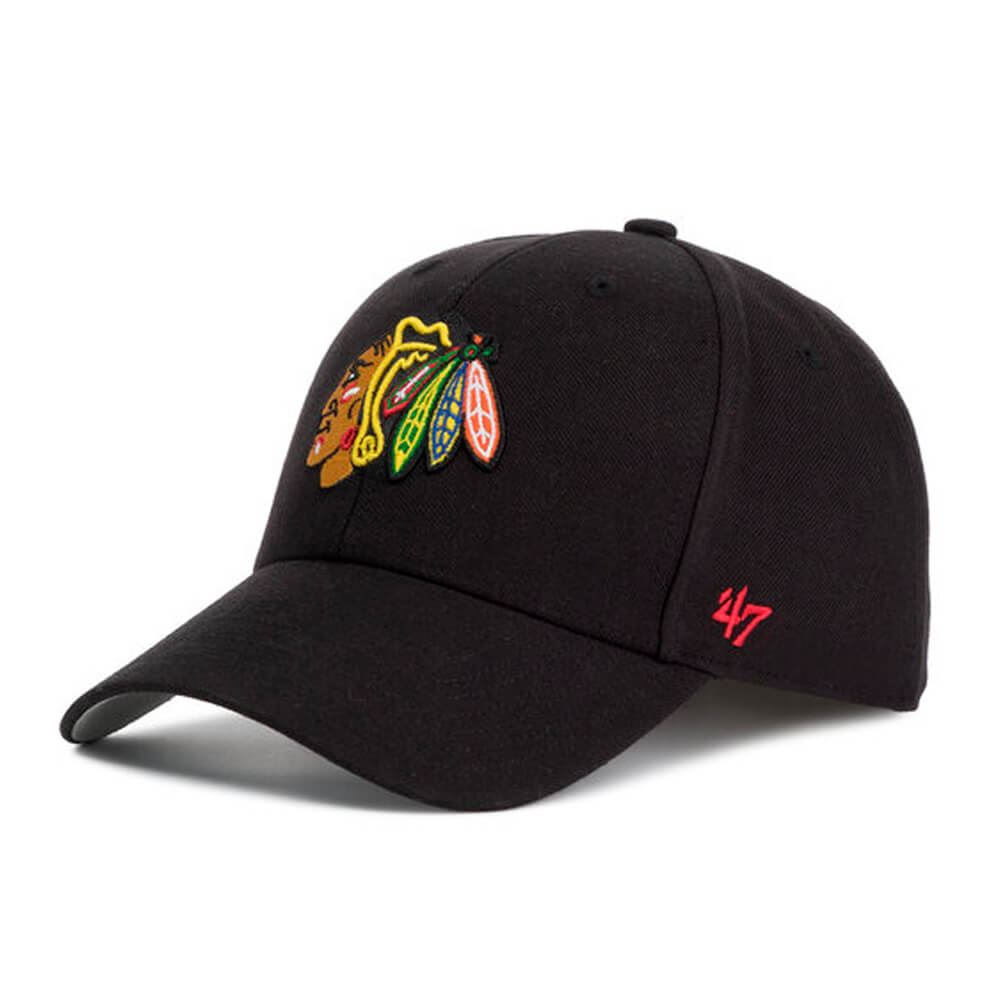 Gorro Chicago Blackhawks '47 MVP Negro/Rojo (H-MVP04WBV-BKA)